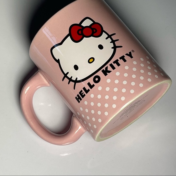 SOLD!!! Hello Kitty Mug for Coffee Tea Cute two-sided Sanrio Pink Drinkware - Picture 4 of 11